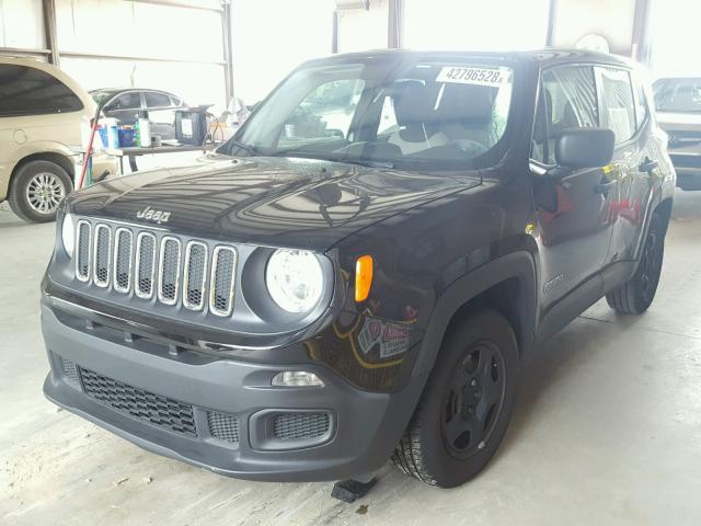ZACCJAAH0FPB71521 - 2015 JEEP RENEGADE S BLACK photo 2