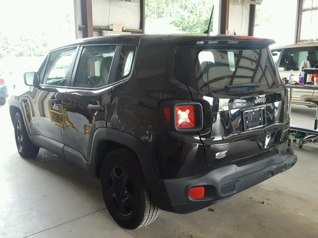ZACCJAAH0FPB71521 - 2015 JEEP RENEGADE S BLACK photo 3