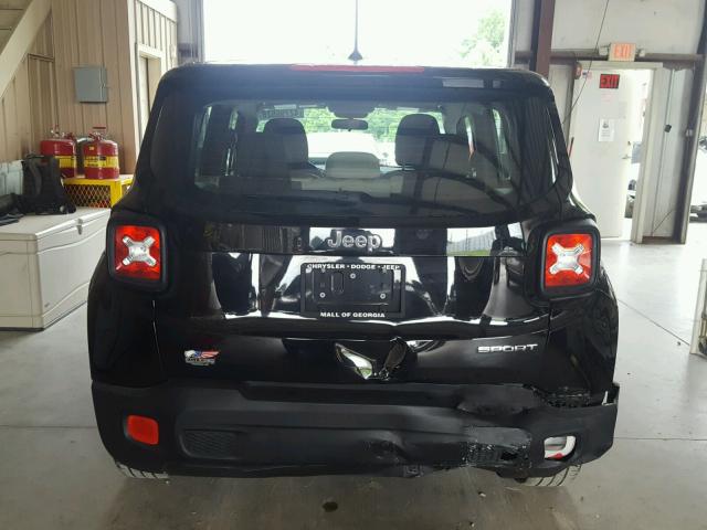 ZACCJAAH0FPB71521 - 2015 JEEP RENEGADE S BLACK photo 9