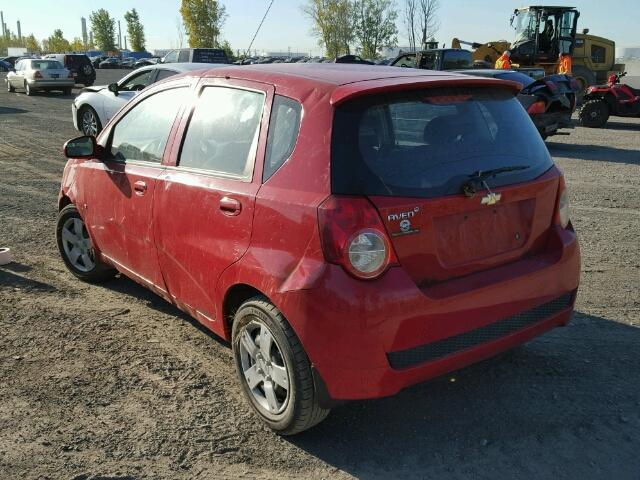 3G1TB6DE0AL110320 - 2010 CHEVROLET AVEO LS RED photo 3