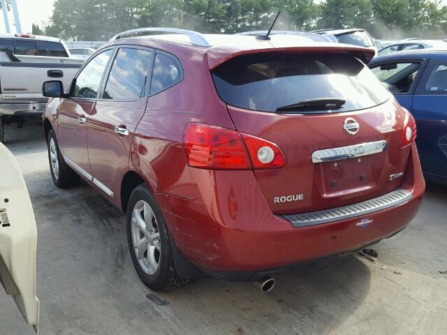 JN8AS5MV8BW306661 - 2011 NISSAN ROGUE S RED photo 3