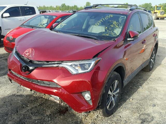 2T3WFREV9JW430396 - 2018 TOYOTA RAV4 ADVEN RED photo 2