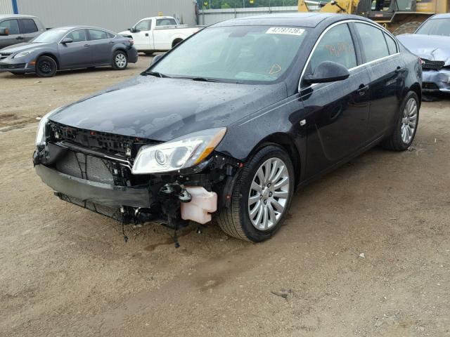 W04GY5GV5B1041155 - 2011 BUICK REGAL CXL BLACK photo 2