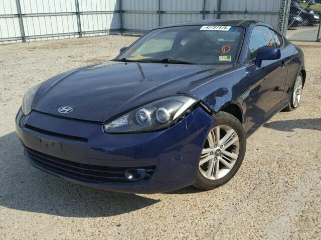 KMHHM66D37U244941 - 2007 HYUNDAI TIBURON GS BLUE photo 2