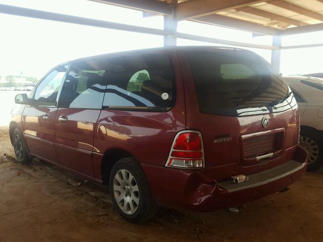 2MRDA20274BJ03655 - 2004 MERCURY MONTEREY MAROON photo 3