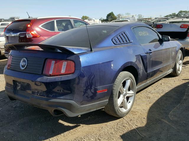 1ZVBP8CF0B5122220 - 2011 FORD MUSTANG GT BLUE photo 4