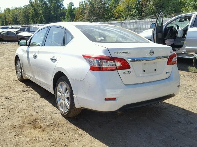 3N1AB7AP8DL752141 - 2013 NISSAN SENTRA S WHITE photo 3