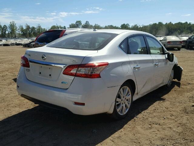 3N1AB7AP8DL752141 - 2013 NISSAN SENTRA S WHITE photo 4