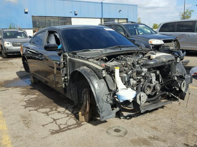 2C3CDXCT3FH745639 - 2015 DODGE CHARGER BLACK photo 1