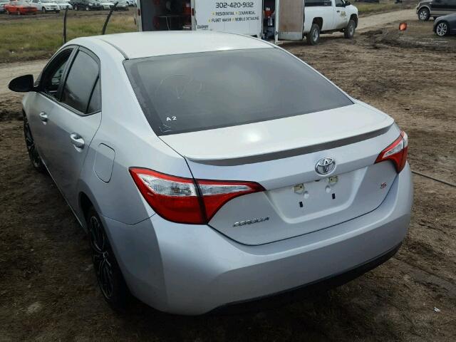 5YFBURHE3FP293649 - 2015 TOYOTA COROLLA L SILVER photo 3