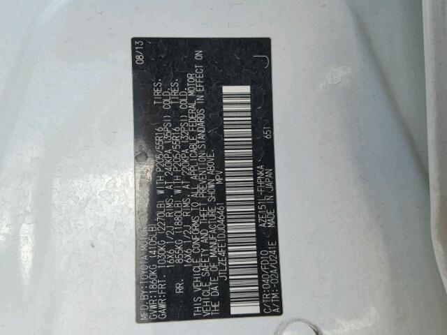 JTLZE4FE1DJ046461 - 2013 TOYOTA SCION XB Ağ foto 10