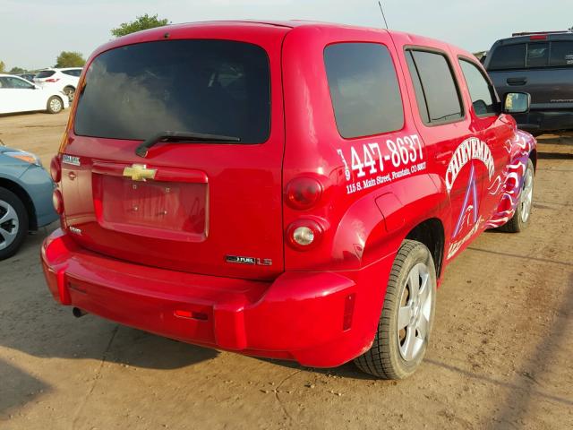 3GNCA13B49S600143 - 2009 CHEVROLET HHR LS RED photo 4