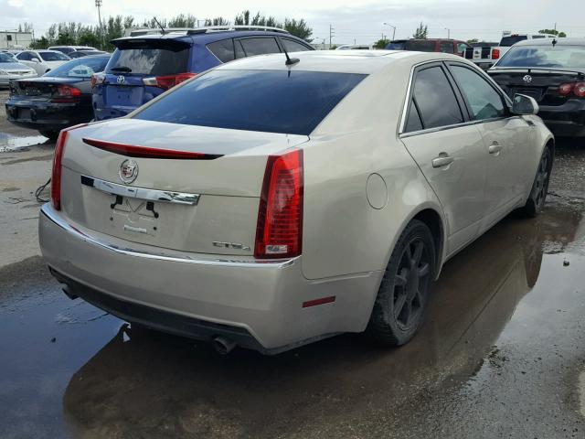 1G6DG577680140887 - 2008 CADILLAC CTS BEIGE photo 4