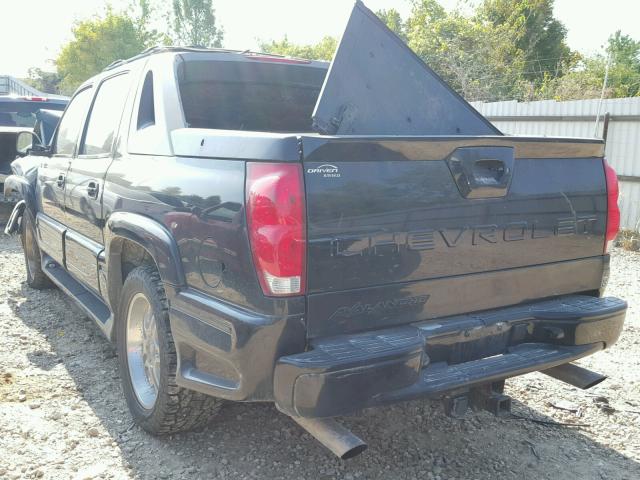 3GNEK12T34G198756 - 2004 CHEVROLET AVALANCHE BLACK photo 3