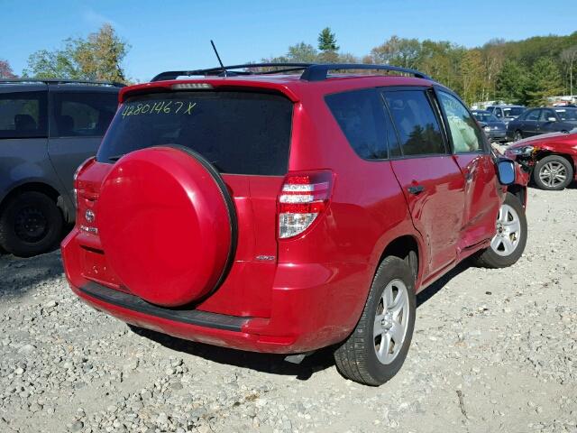 2T3BF4DV6AW027995 - 2010 TOYOTA RAV4 RED photo 4