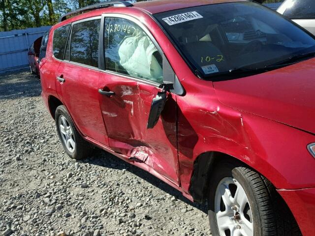 2T3BF4DV6AW027995 - 2010 TOYOTA RAV4 RED photo 9