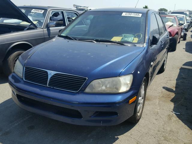 JA3AJ36E43U099794 - 2003 MITSUBISHI LANCER LS BLUE photo 2