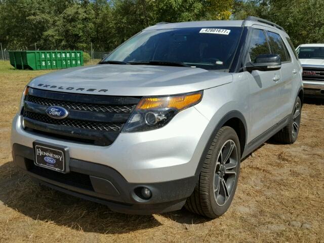 1FM5K8GT0FGA06648 - 2015 FORD EXPLORER S SILVER photo 2