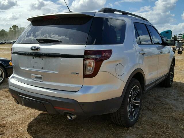 1FM5K8GT0FGA06648 - 2015 FORD EXPLORER S SILVER photo 4