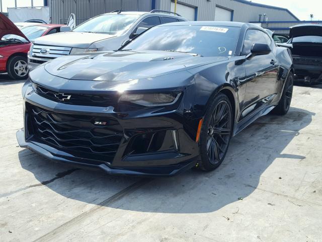 1G1FK1R66J0161173 - 2018 CHEVROLET CAMARO ZL1 BLACK photo 2