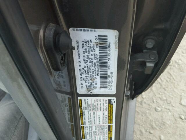 1NXBR32E66Z584510 - 2006 TOYOTA COROLLA GRAY photo 10