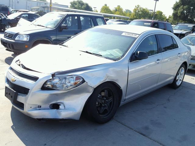 1G1ZA5EU4CF387756 - 2012 CHEVROLET MALIBU LS ვერცხლისფერი ფოტო 2