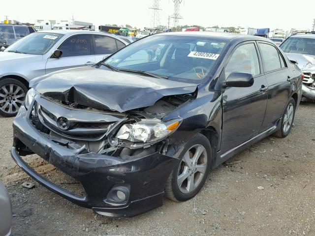 2T1BU4EE3CC911099 - 2012 TOYOTA COROLLA BA BLACK photo 2