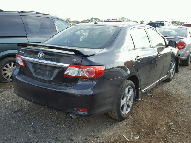 2T1BU4EE3CC911099 - 2012 TOYOTA COROLLA BA BLACK photo 4