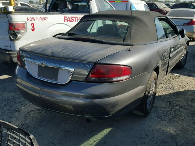 1C3EL55R74N116214 - 2004 CHRYSLER SEBRING LX GRAY photo 4