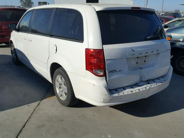 2D4RN4DG1BR744158 - 2011 DODGE GRAND CARA WHITE photo 3