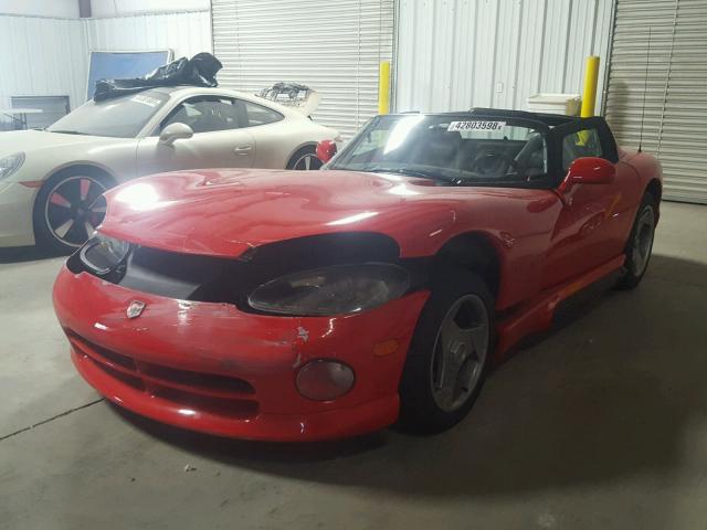 1B3BR65E7PV200121 - 1993 DODGE VIPER RT-1 RED photo 2