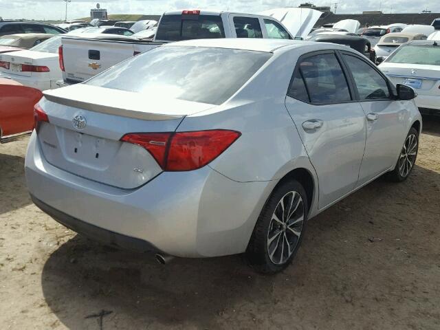 5YFBURHE5HP583913 - 2017 TOYOTA COROLLA L SILVER photo 4