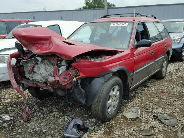 4S3BG6853X7619488 - 1999 SUBARU LEGACY OUT RED photo 2