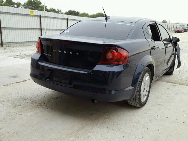 1C3CDZAB1DN617796 - 2013 DODGE AVENGER BLUE photo 4