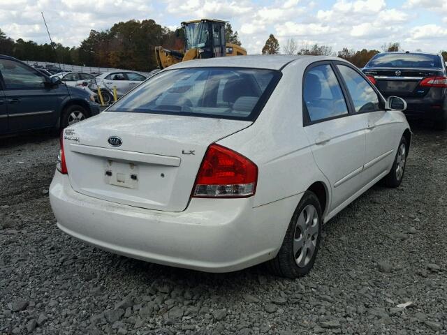 KNAFE221695628882 - 2009 KIA SPECTRA EX WHITE photo 4