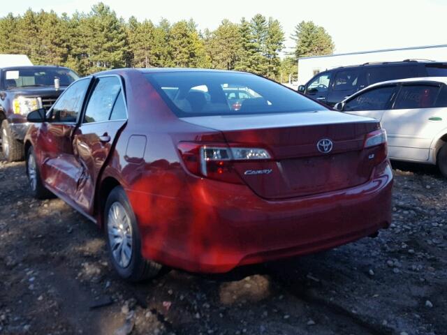 4T4BF1FK4CR240074 - 2012 TOYOTA CAMRY BASE RED photo 3