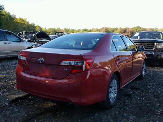 4T4BF1FK4CR240074 - 2012 TOYOTA CAMRY BASE RED photo 4