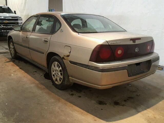 2G1WF52E039126232 - 2003 CHEVROLET IMPALA TAN photo 3