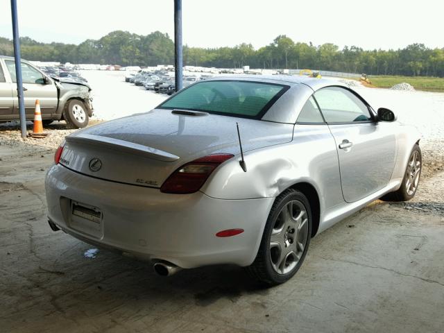 JTHFN45Y889017331 - 2008 LEXUS SC 430 SILVER photo 4