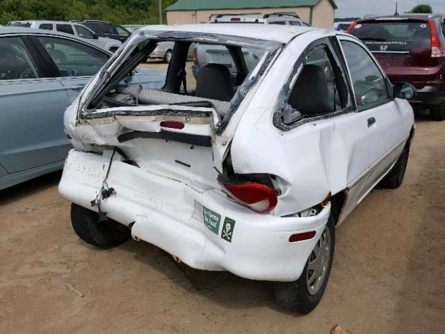 KNJLT05H9V6221794 - 1997 FORD ASPIRE WHITE photo 4