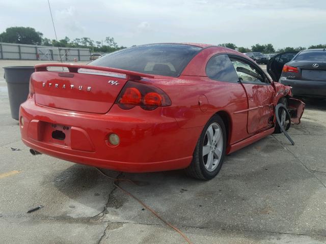 4B3AG52H33E052083 - 2003 DODGE STRATUS R/ RED photo 4