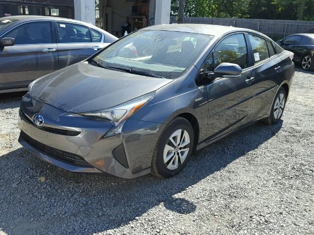 JTDKARFU6H3040615 - 2017 TOYOTA PRIUS CHARCOAL photo 2