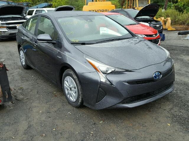 JTDKBRFU3H3040147 - 2017 TOYOTA PRIUS GRAY photo 1