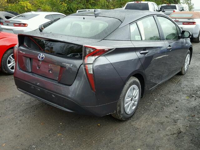 JTDKBRFU3H3040147 - 2017 TOYOTA PRIUS 灰色 照片 4