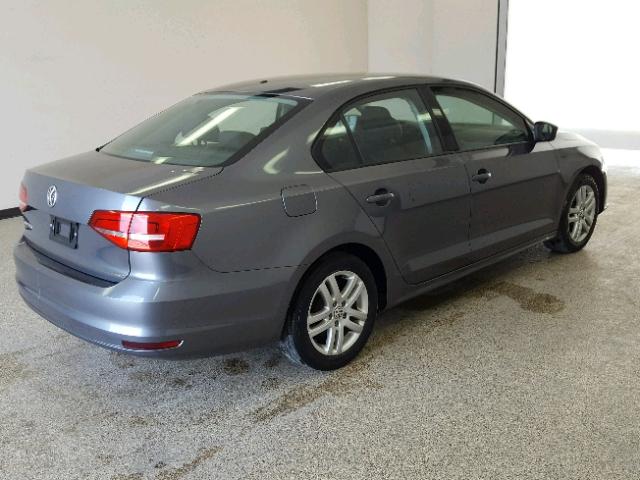 3VW2K7AJ7FM217082 - 2015 VOLKSWAGEN JETTA BASE 灰色 照片 4