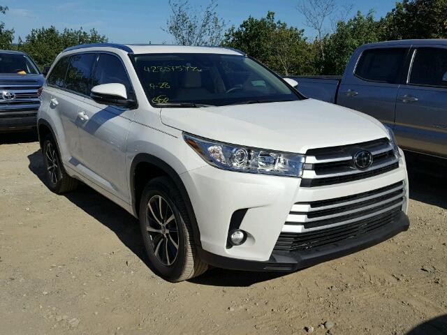 5TDKZRFH9HS213392 - 2017 TOYOTA HIGHLANDER WHITE photo 1