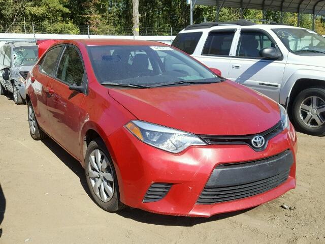 2T1BURHEXEC204058 - 2014 TOYOTA COROLLA L RED photo 1