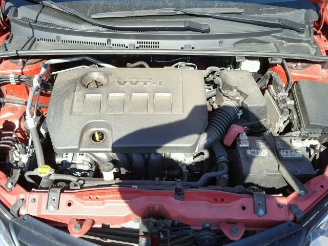 2T1BURHEXEC204058 - 2014 TOYOTA COROLLA L RED photo 7