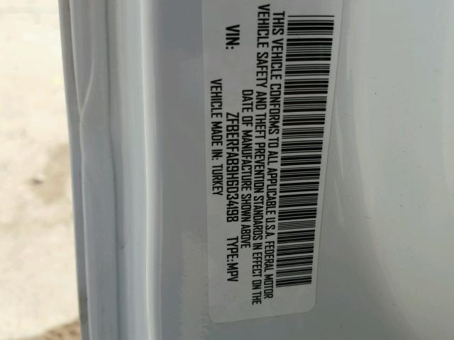 ZFBERFAB9H6D34198 - 2017 RAM PROMASTER 白色 照片 10