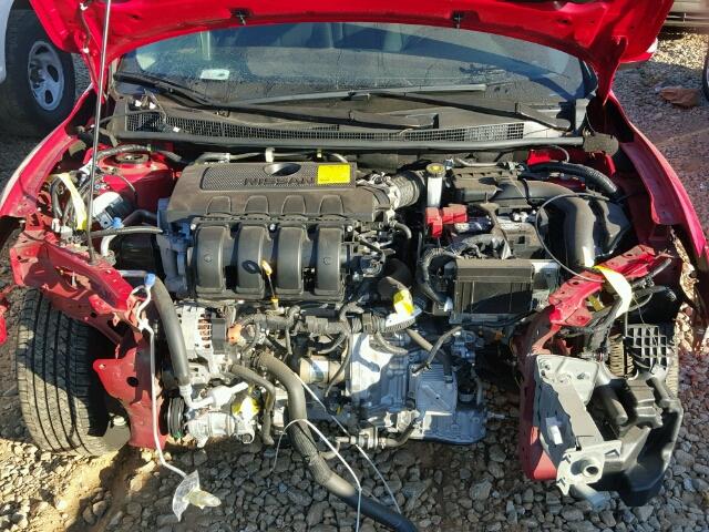 3N1AB7AP6FY350818 - 2015 NISSAN SENTRA S RED photo 7